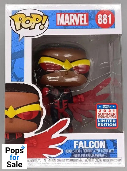 881 Falcon (Post-Cap) - Marvel - 2021 Con - Funko POP - Box Damaged