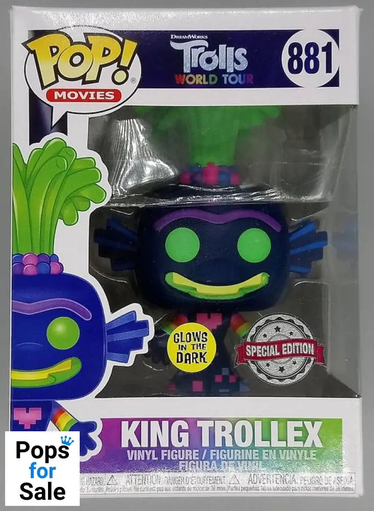 #881 King Trollex - Glow - Trolls World Tour Funko POP