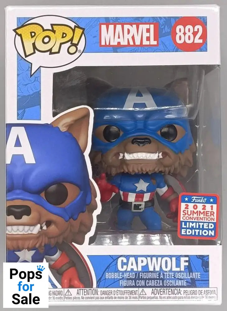882 Capwolf - Marvel - 2021 Con - Funko POP - Box Damaged