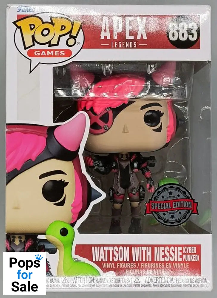 #883 Wattson with Nessie (Cyber Punked) Apex Legends Box Damaged Funko POP