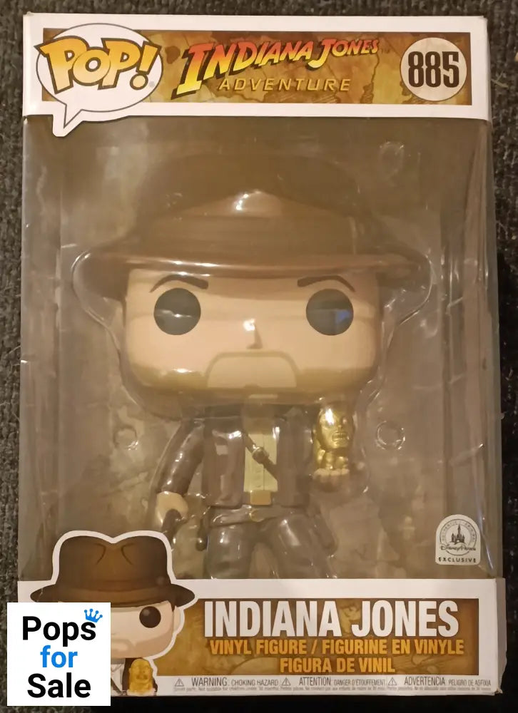 #885 Indiana Jones (w/ Idol) - 10 Inch - Disney - Box Damaged Funko POP