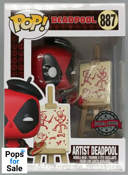 #887 Artist Deadpool - Marvel - Box Damaged Funko POP