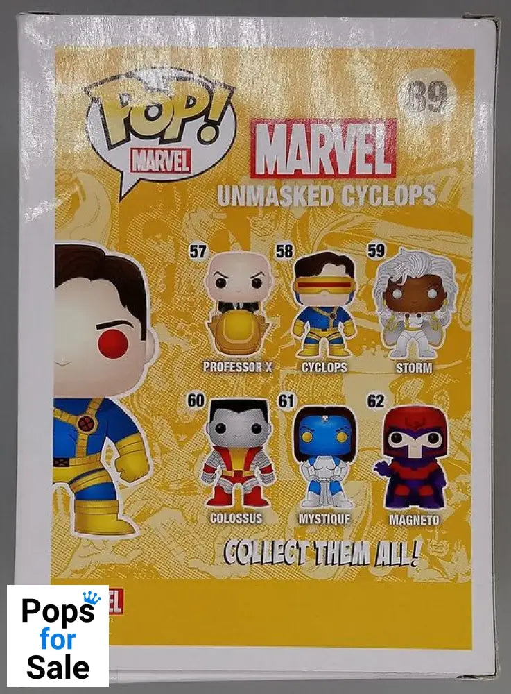 #89 Unmasked Cyclops - Marvel X-Men - Box Damaged Funko POP