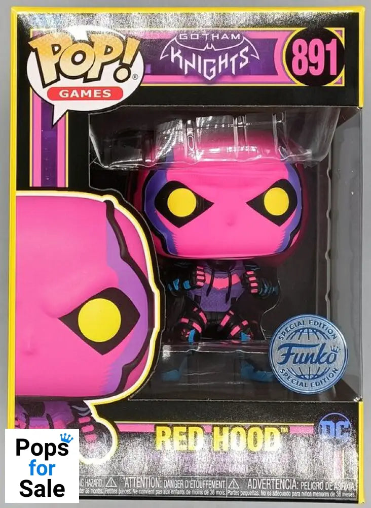 #891 Red Hood - Blacklight - DC Gotham Knights Funko POP