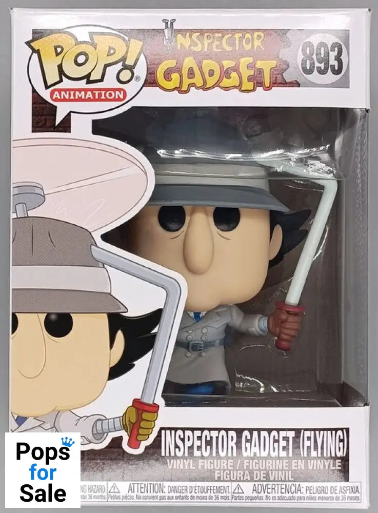 #893 Inspector Gadget (Flying) - Inspector Gadget Box Damaged Funko POP