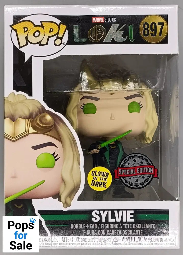 #897 Sylvie - Glow - Marvel - Loki - Box Damaged Funko POP