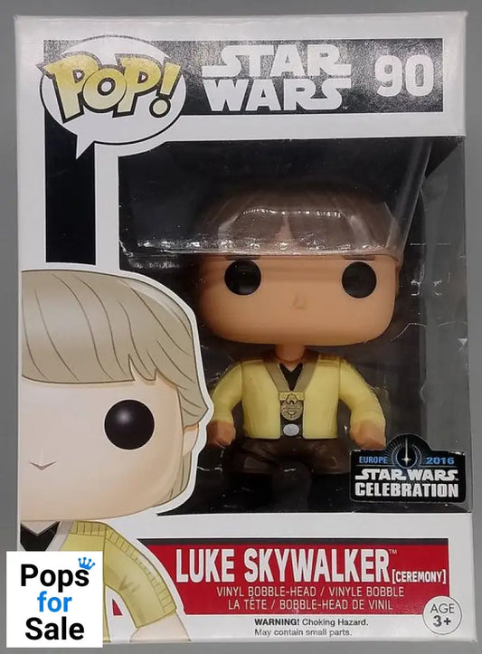 #90 Luke Skywalker (Ceremony) - Star Wars - Box Damaged Funko POP