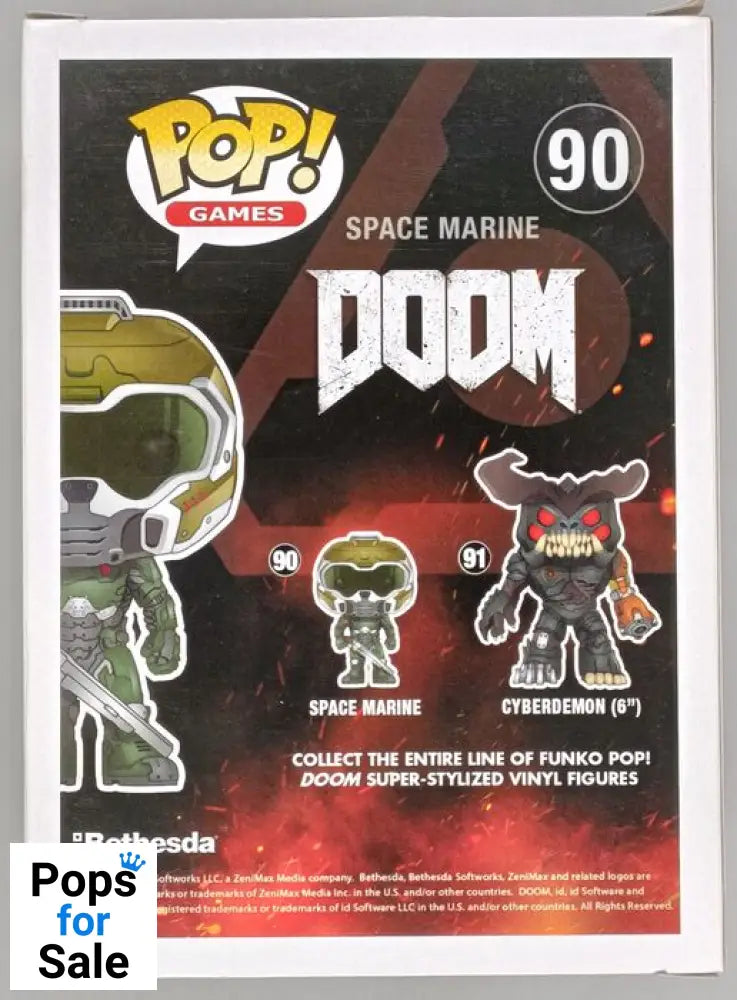 #90 Space Marine - DOOM - Box Damaged Funko POP