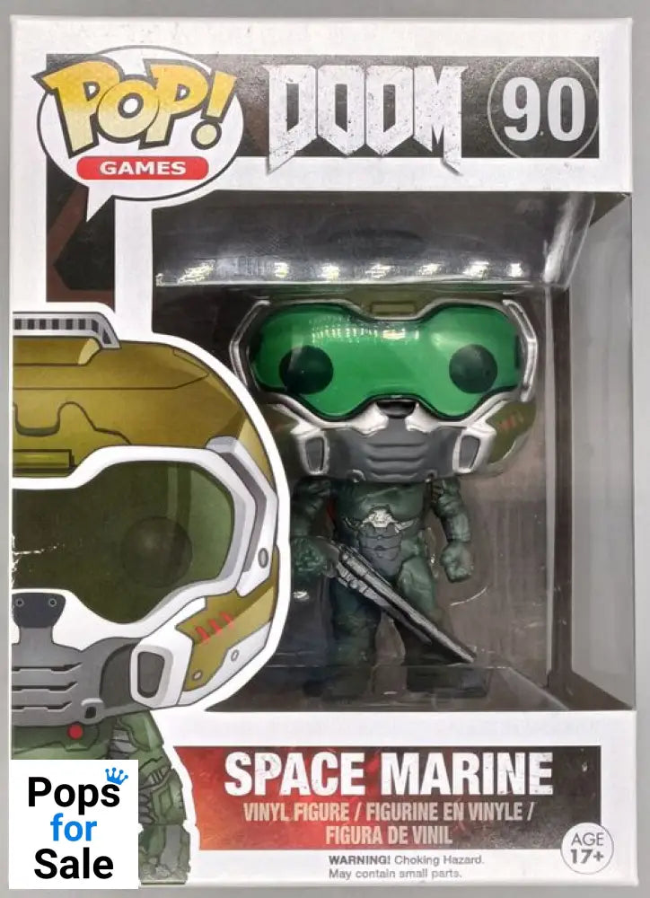 #90 Space Marine - DOOM - Box Damaged Funko POP