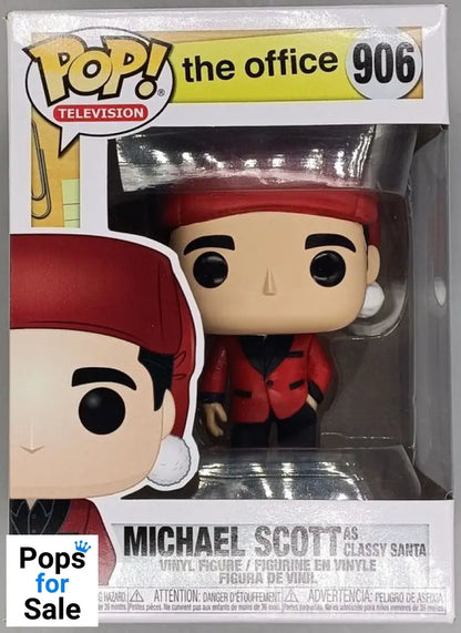 #906 Michael Scott (as Classy Santa) - The Office - Box Damaged Funko POP