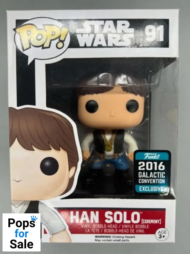 #91 Han Solo (Ceremony) - Star Wars - 2016 Con - Box Damaged Funko POP