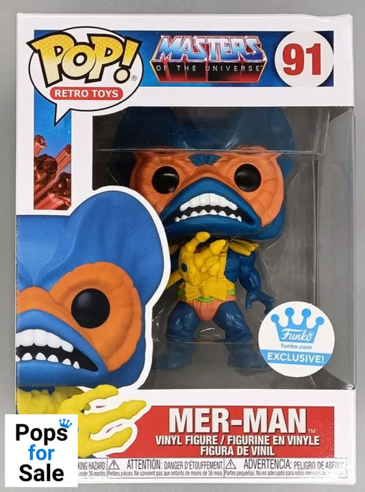 #91 Mer-Man (Blue) - Masters of The Universe - Box Damaged Funko POP