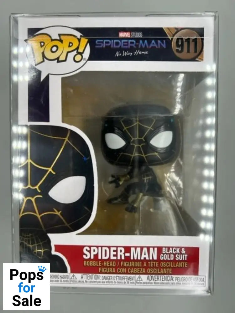 #911 Spider-Man (Black & Gold Suit) Spiderman - No Way Home Funko POP