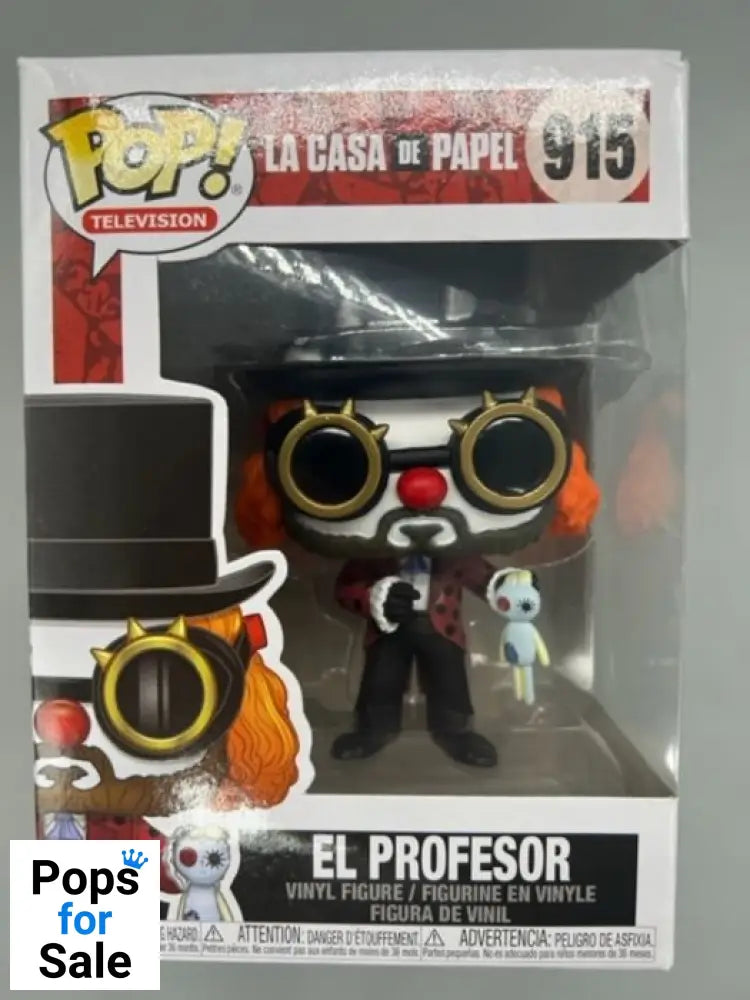 #915 El Profesor - La Casa de Papel Money Heist - Box Damaged Funko POP