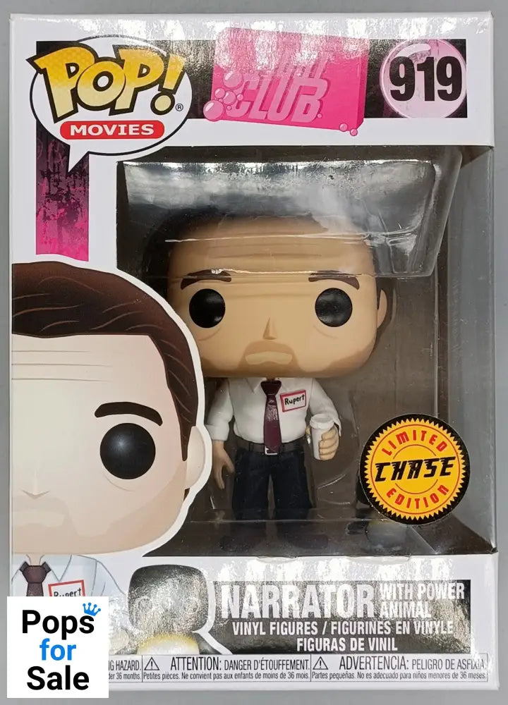 919 Narrator (with Power Animal) Chase Edition - Fight Club - Box Damaged Funko POP