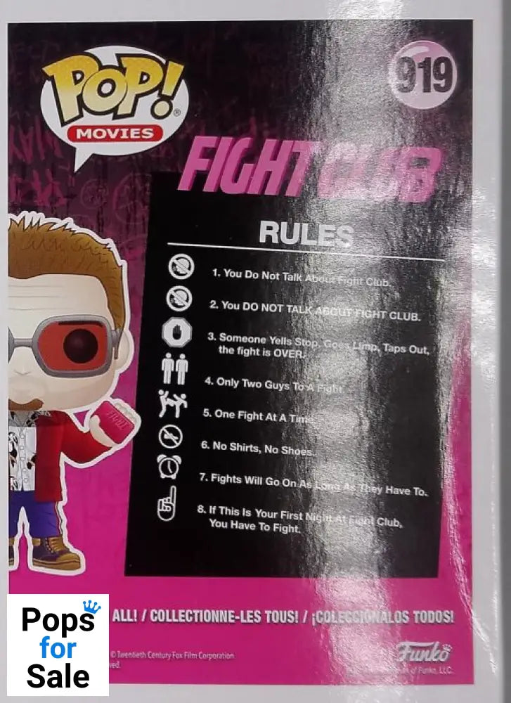 919 Tyler Durden - Fight Club - Box Damaged Funko POP