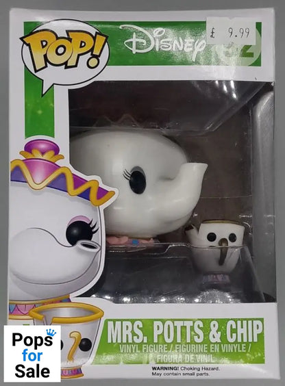 #92 Mrs. Potts and Chip - Disney Beauty & The Beast - Box Damaged Funko POP