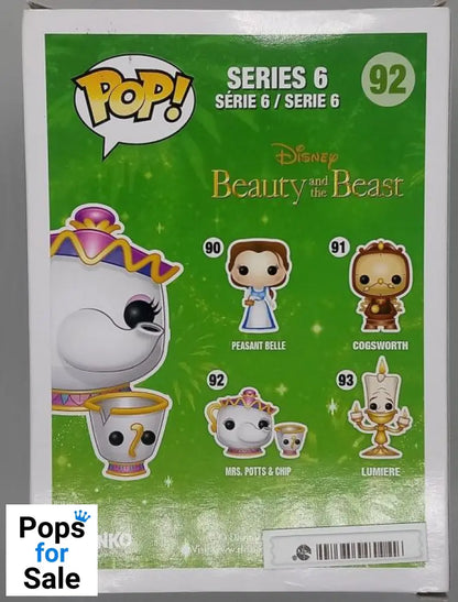 #92 Mrs. Potts and Chip - Disney Beauty & The Beast - Box Damaged Funko POP