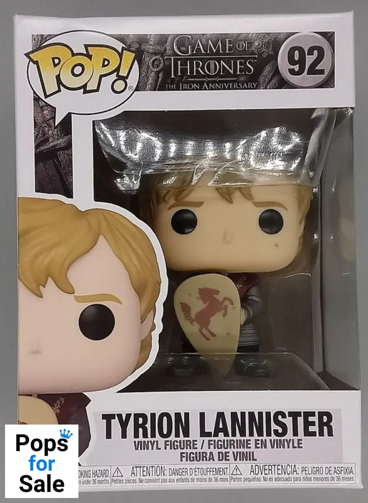 #92 Tyrion Lannister (w/ Shield) - Game of Thrones Box Damaged Funko POP