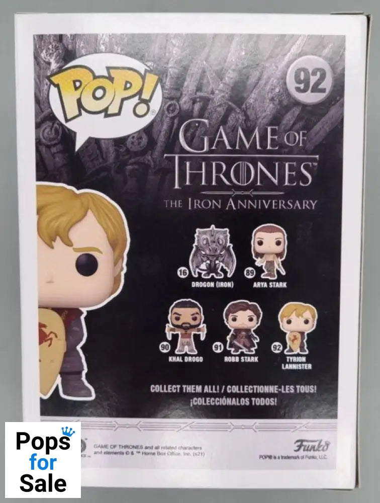 #92 Tyrion Lannister (w/ Shield) - Game of Thrones Funko POP