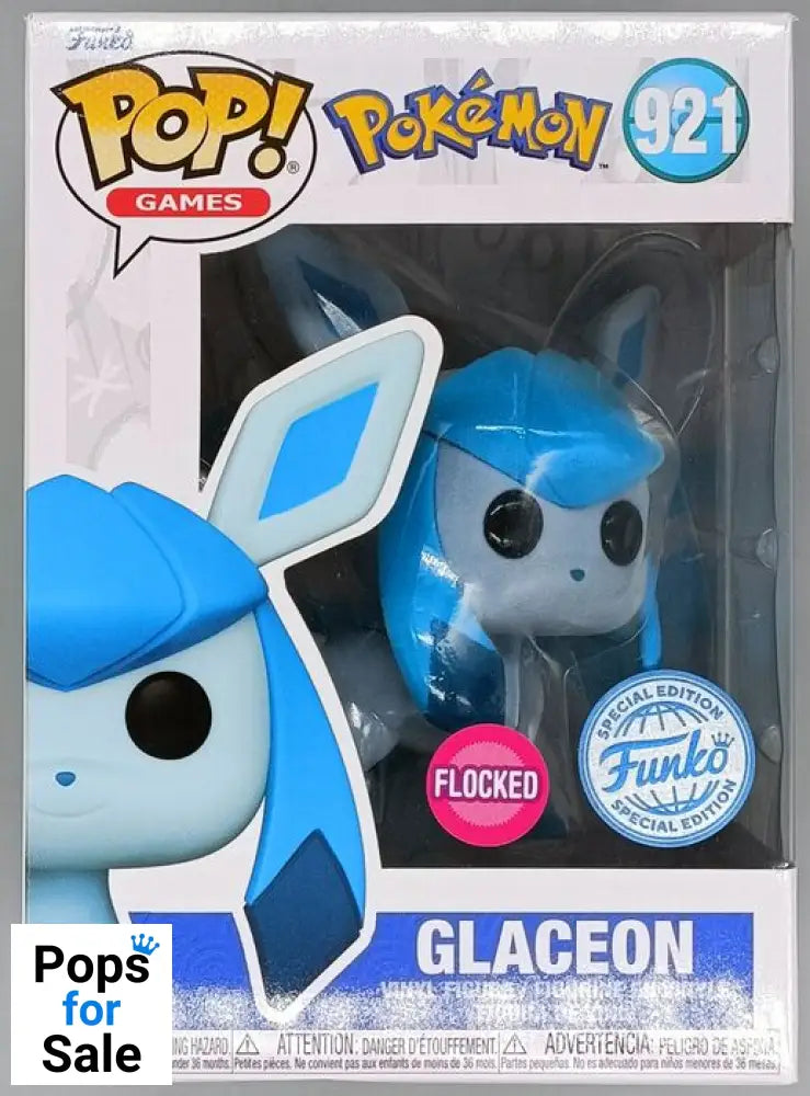 921 Glaceon Flocked - Pokemon Funko POP