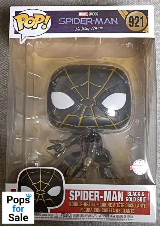 921 Spider-Man (Black & Gold Suit) - 10 Inch - Marvel Spider-man No Way Home Funko POP