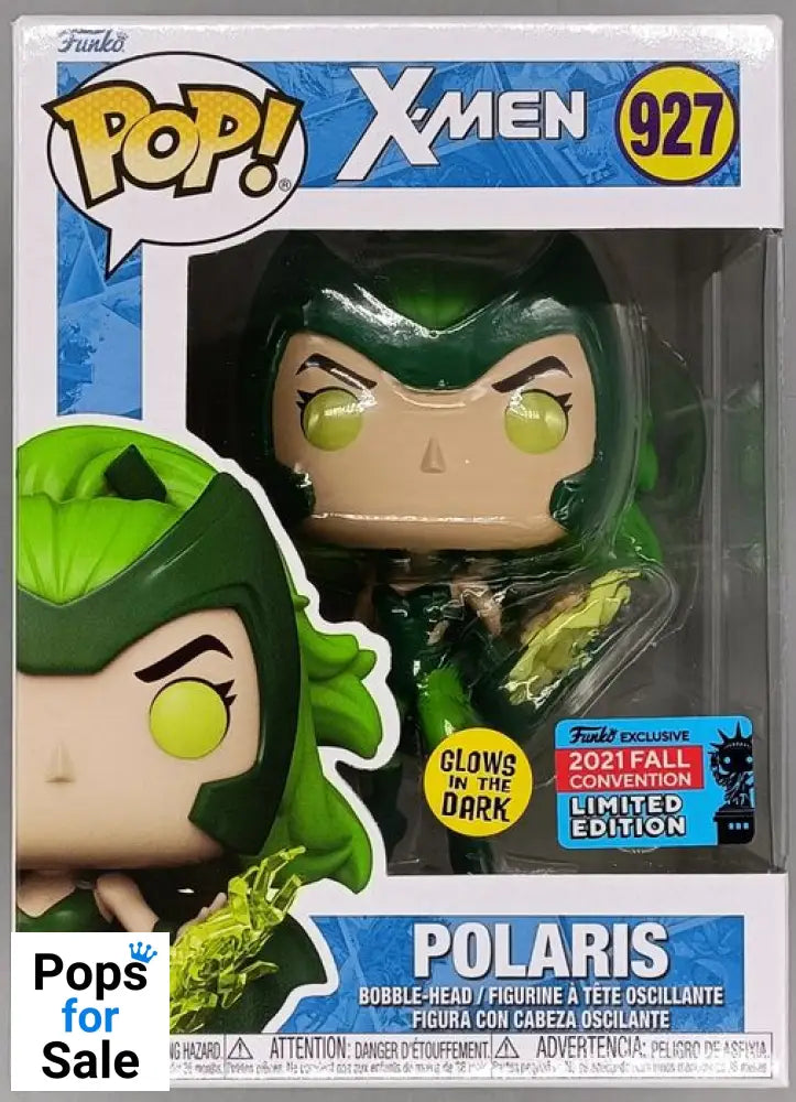 927 Polaris - Glow - Marvel X-Men - 2021 Con - Damaged Box Funko POP