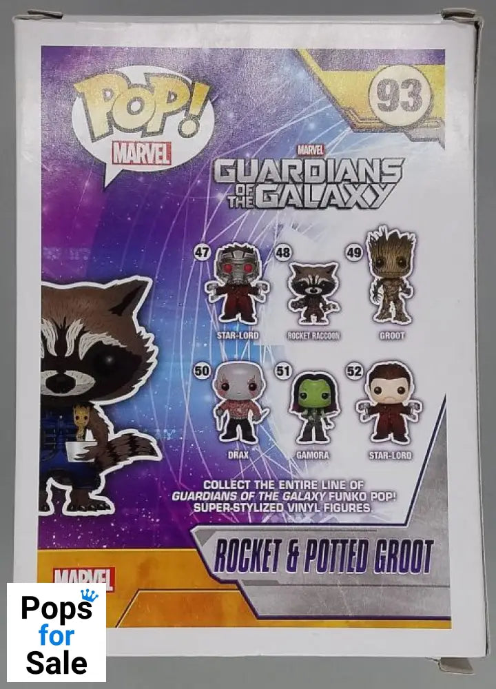 #93 Rocket & Potted Groot - Marvel Guardians of the Galaxy - Box Damaged Funko POP