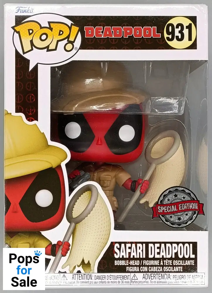 #931 Safari Deadpool - Marvel - Box Damaged Funko POP