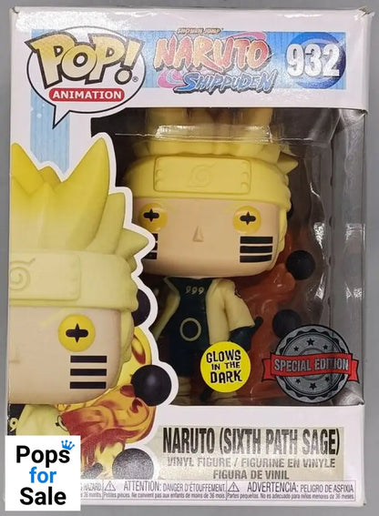 #932 Naruto Six Path Sage - Glow - Naruto Shippud Box Damaged Funko POP