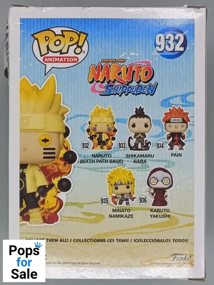 932 Naruto Sixth Path Sage - Naruto Shippuden - Box Damaged Funko POP