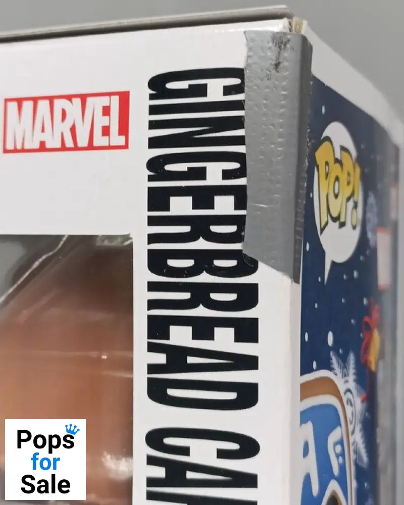 #933 Gingerbread Captain America - Marvel - Box Damaged Funko POP