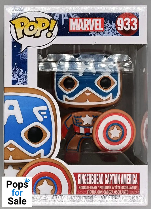 #933 Gingerbread Captain America - Marvel Funko POP