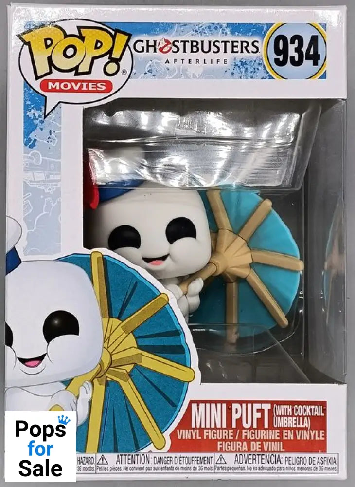 #934 Mini Puft (Cocktail Umbrella) Ghostbusters After Box Damaged Funko POP