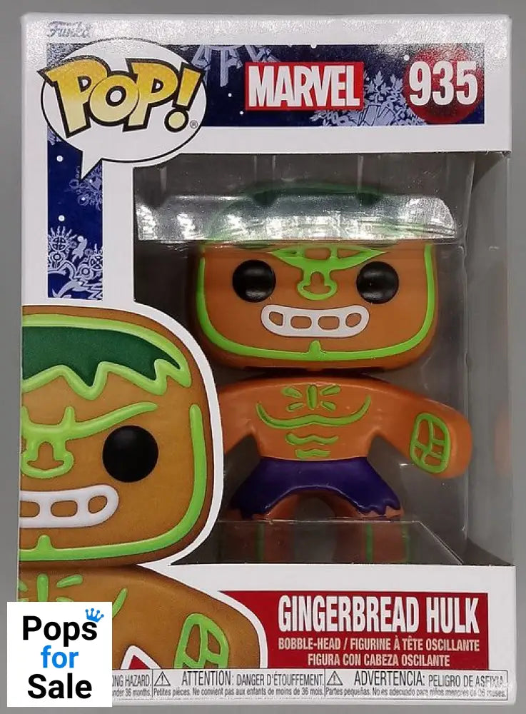 #935 Gingerbread Hulk - Marvel - Box Damaged Funko POP