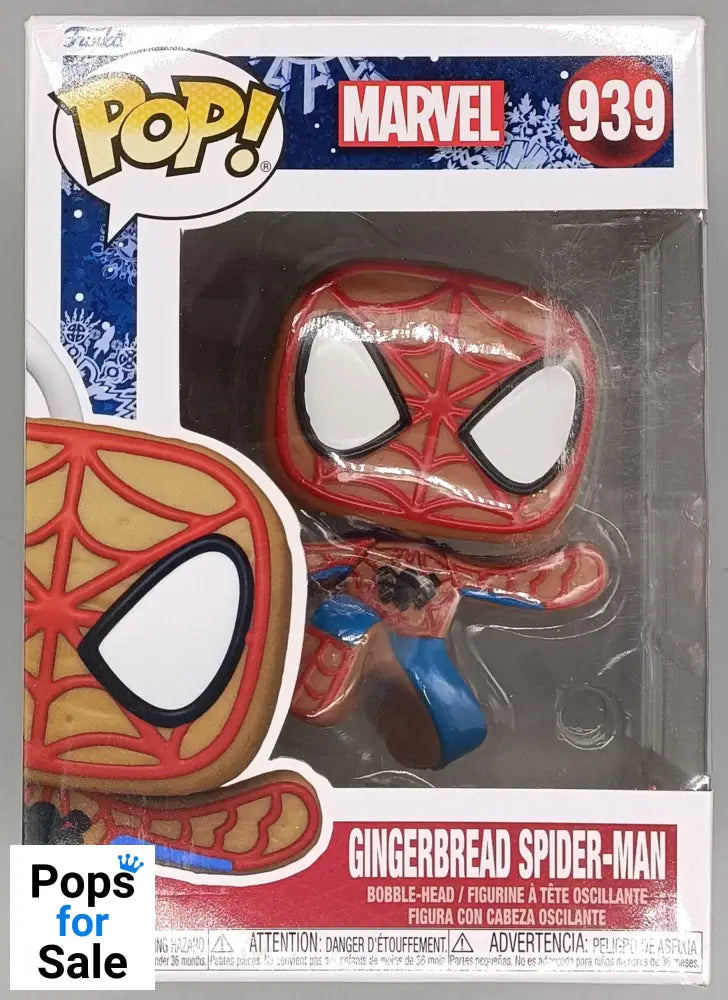 939 Gingerbread Spider-Man - Marvel Holiday Funko POP - Box Damaged