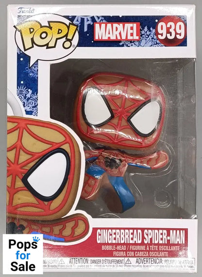 939 Gingerbread Spider-Man - Marvel Holiday Funko POP - Box Damaged