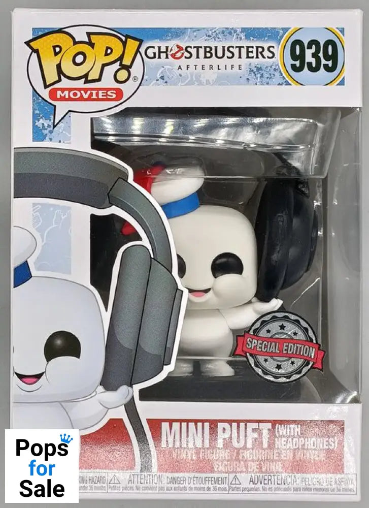 939 Mini Puft (with Headphones) - Ghostbusters Afterlife Funko POP