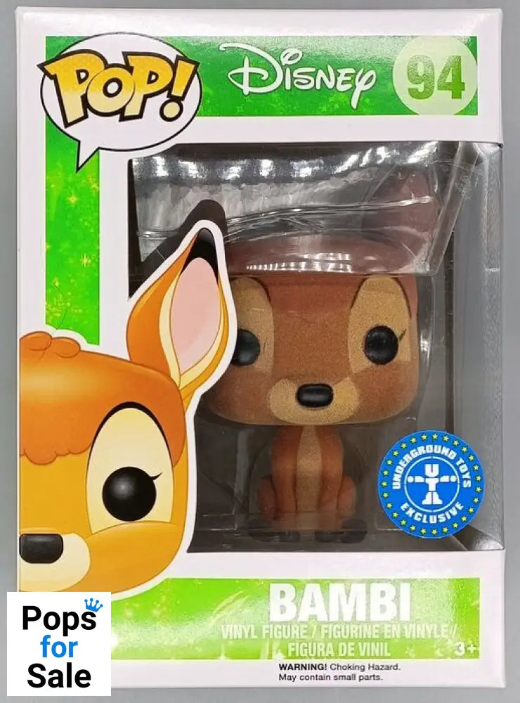 #94 Bambi - Flocked - Disney Bambi Funko POP