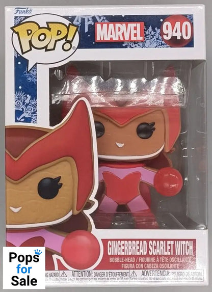 940 Gingerbread Scarlet Witch - Marvel Holiday - Box Damaged Funko POP