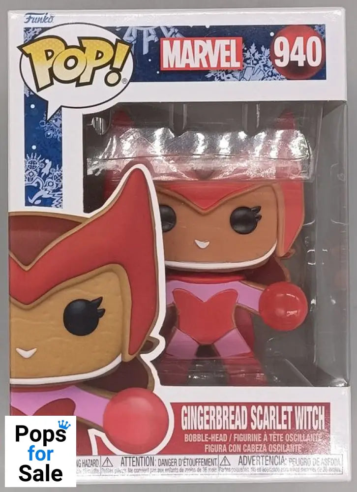 940 Gingerbread Scarlet Witch - Marvel Holiday - Box Damaged Funko POP