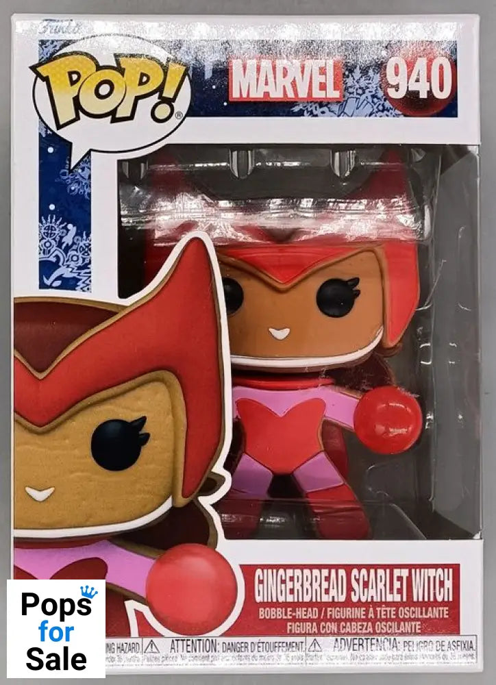 #940 Gingerbread Scarlet Witch - Marvel Holiday Funko POP