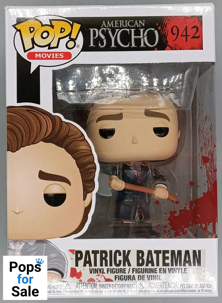 #942 Patrick Bateman - American Psycho - Box Damaged Funko POP