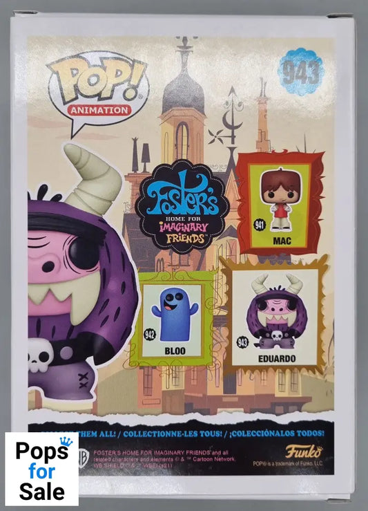943 Eduardo - Flocked - Fosters Home for Imaginary Friends Funko POP - Brand New