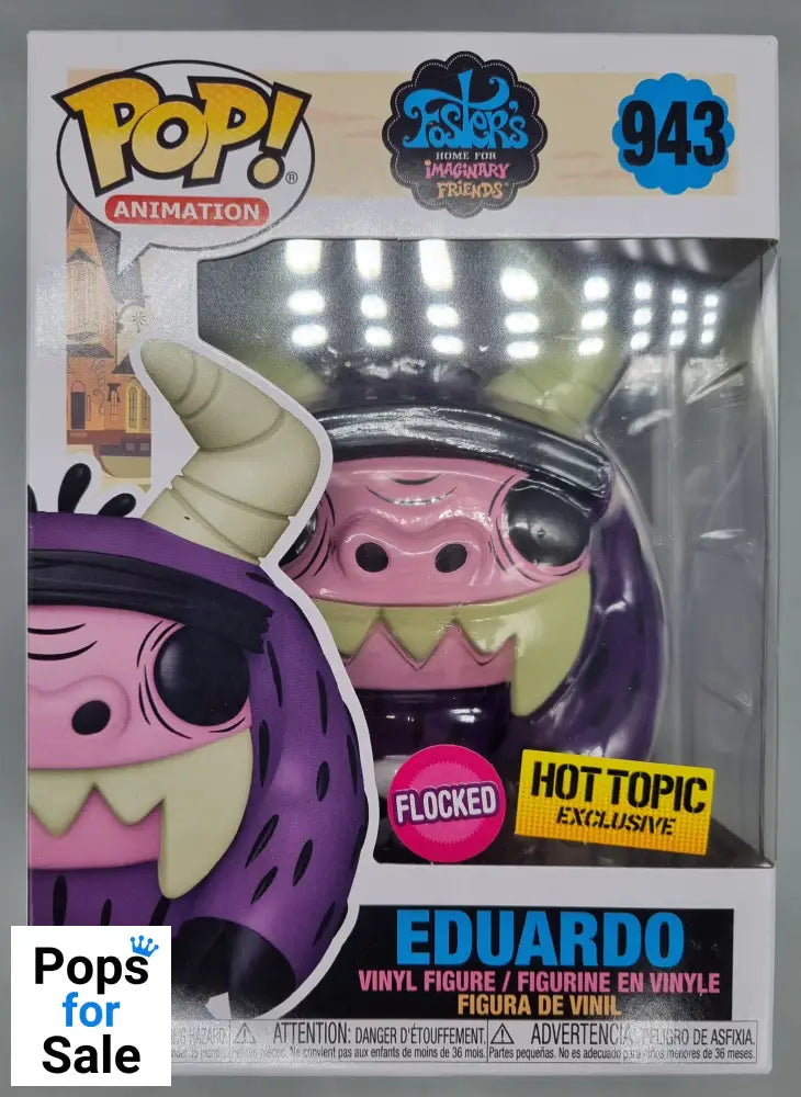 943 Eduardo - Flocked - Fosters Home for Imaginary Friends Funko POP - Brand New