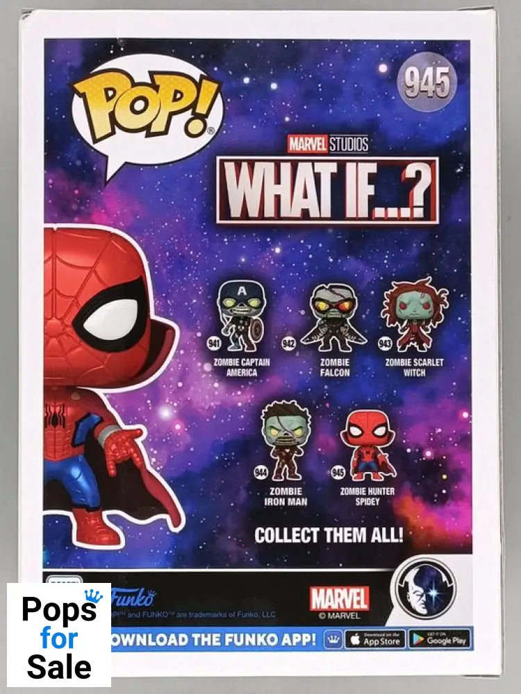 #945 Zombie Hunter Spidey Metallic - Marvel What if...? Funko POP