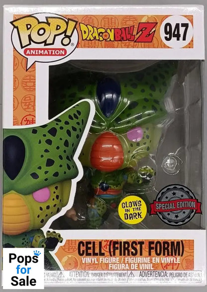 #947 First Form Cell - Glow - Dragon Ball Z - Box Damaged Funko POP