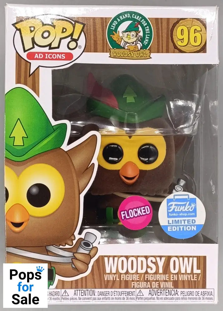 96 Woodsy Owl - Flocked - Ad Icons - Funko POP - Box Damaged