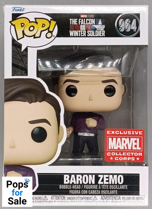 #964 Baron Zemo (Dancing) Marvel Falcon Winter Soldie Box Damaged Funko POP