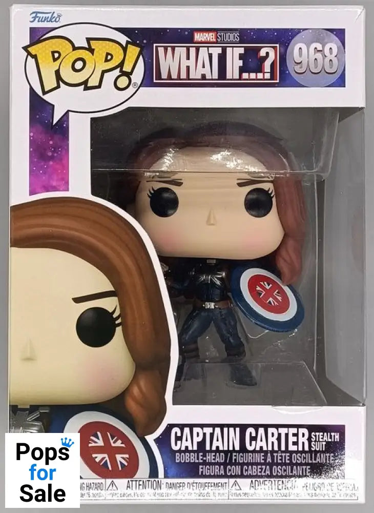 #968 Captain Carter (Stealth Suit) Marvel What if...? Box Damaged Funko POP